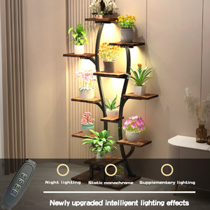 Vase Shape Plant Stand Indoor with Grow Lights