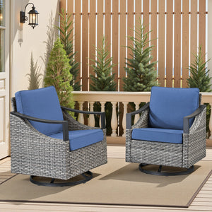 Outdoor Swivel Rocking Glider Chairs Set of 2