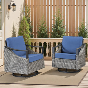 Outdoor Swivel Rocking Glider Chairs Set of 2