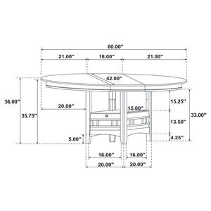 Hester - Extension Counter Dining Table - Espresso