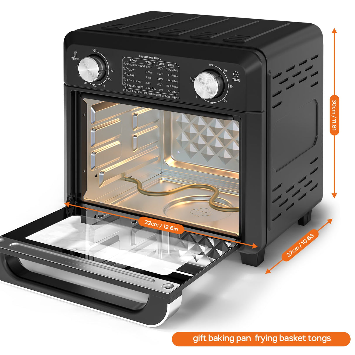 Compact Air Fryer Toaster Oven 11QT