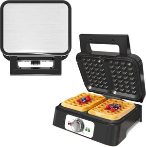 Belgian Waffle Iron - 2 Slices, Electric Waffle Maker