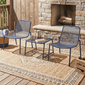 Kincaid Outdoor 3-Piece Conversation Set with Iron Frame