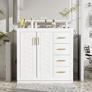 Bathroom Vanity With Sink Combo, Storage Cabinet