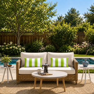 4 Pack Outdoor Lumbar Pillow with Inserts
