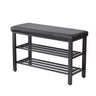 Shoe Bench With Cushion, Storage Seat For Entryway