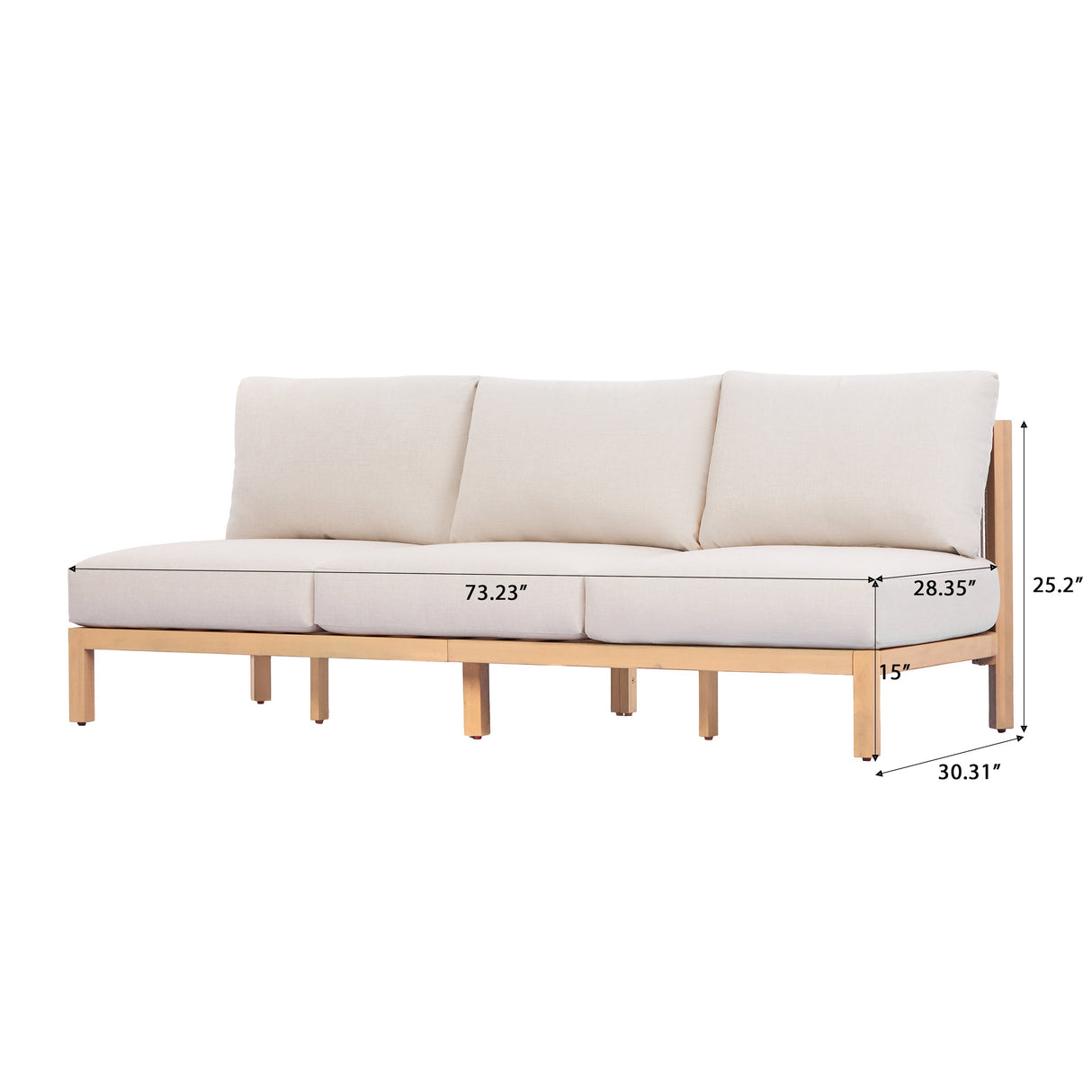5 Piece Acacia Wood Outdoor Sofa Set with Rope-Woven Chairs
