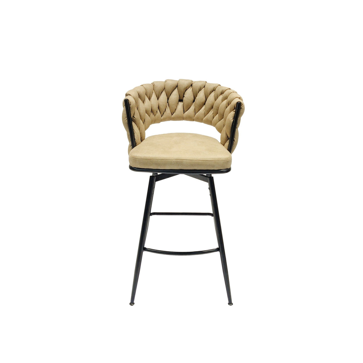 Bar Stool 360 Swivel With Back Footrest
