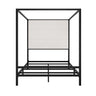 Canopy Bed With Tall Upholstered Headboard, 4 Poster Frame