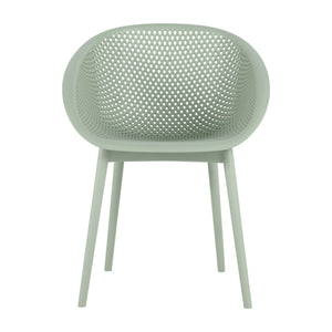 2 Piece Durable Single Chair With Hollow Out Design