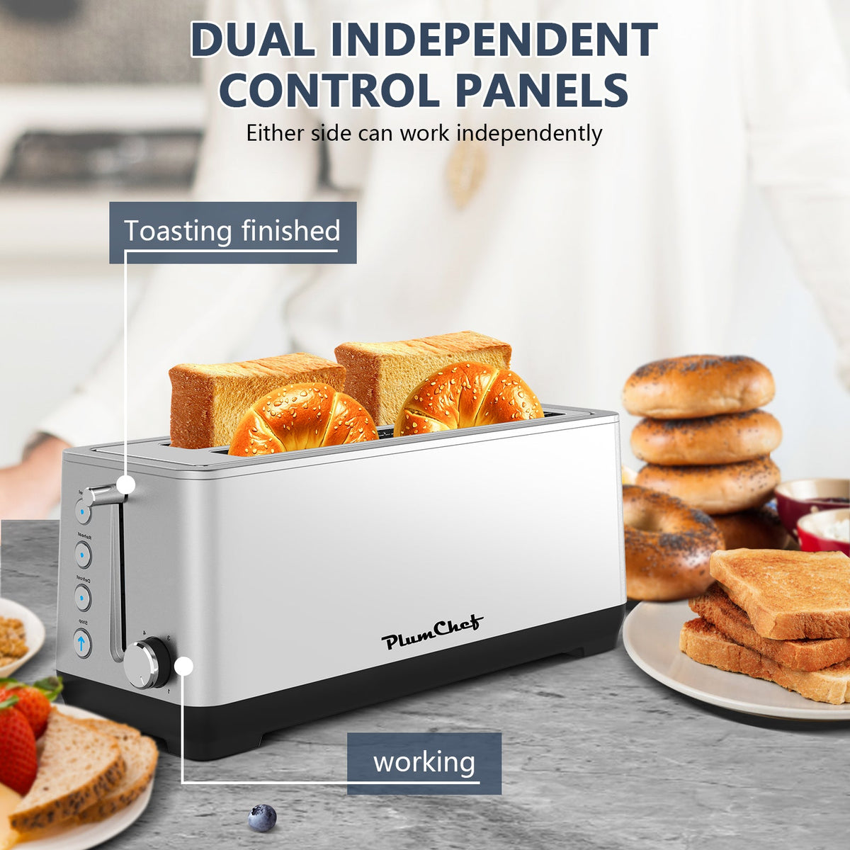 4-Slice Extra Wide Long Slot Toaster