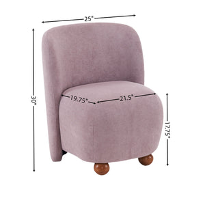 Modern Low Back Accent Upholstered Armless Living Room Chairs