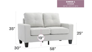 Newbury - Track Arm Loveseat For Cozy Spaces