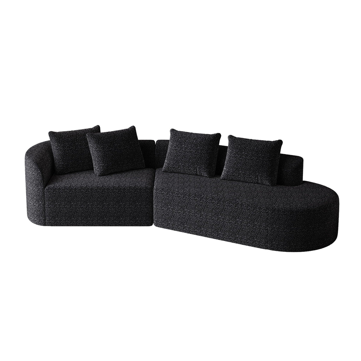 Upholstered Oversized Sectional Sofa - 4 Seater