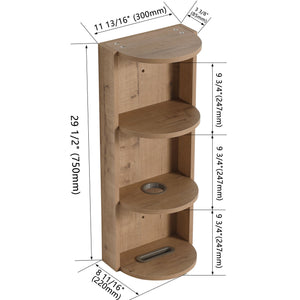 Bathroom Wall Mounted Storage Rack With Float Mounting Design