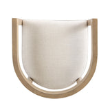 Modern Rubberwood Counter Stool Set of 2 with Upholstered Seats