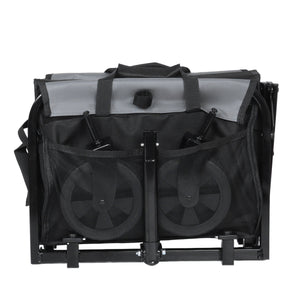 Collapsible Wagon with Wheels - 3 in 1 Lightweight Utility Camping Wagons Carts Foldable (Black)