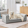 Oversized Pet Sofa, Curved Armrest Rectangular Dog Sofa