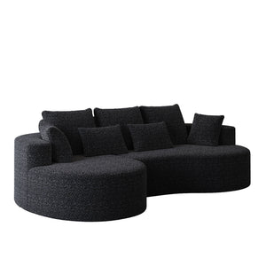 Curved Oversized Sectional Sofa With Extra Deep Seat