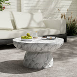 MGO Faux Marble Coffee Table for Both Indoor and Outdoor Use