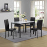 Citico 5-Piece Faux Marble &amp; Metal Dining Set