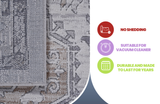 NAAR MARFI Collection Oriental Non-Shedding and Stain Resistant Area Rug