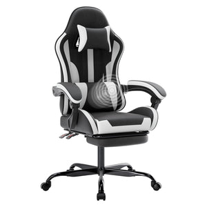 Ergonomic Gaming Chair with Footrest and Lumbar Support