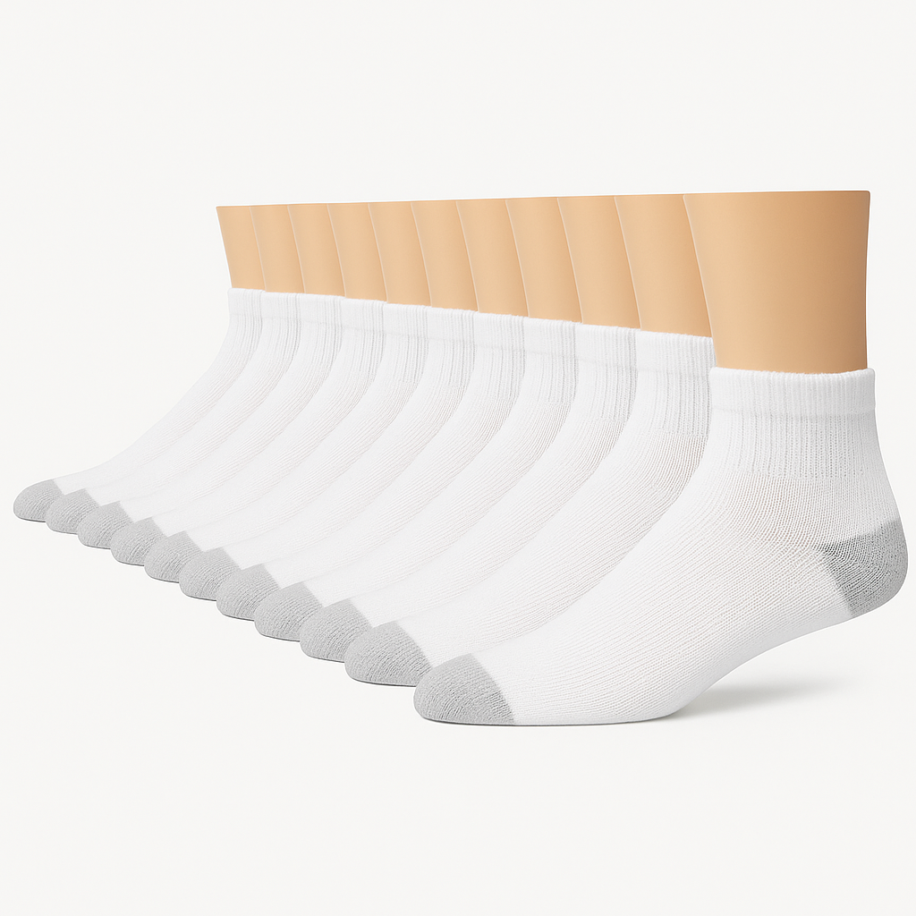 12 Pairs Fruit of the Loom Men's Ankle Socks