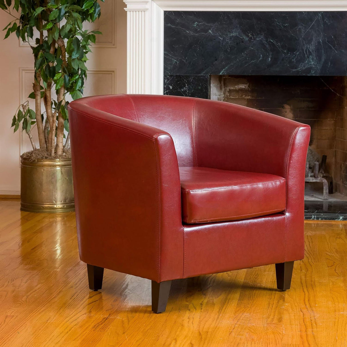 Zenithon Upholstered Club Chair With Rounded Back