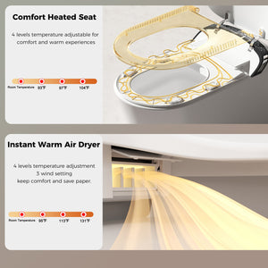 Starry Night Light Smart Toilet with Built-In Bidet