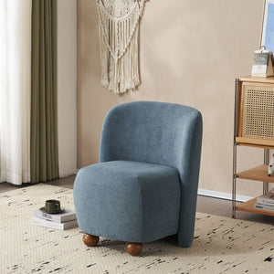 Modern Low Back Accent Upholstered Armless Living Room Chairs