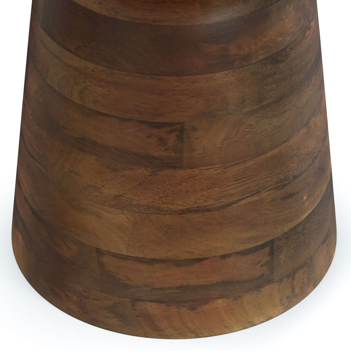 Handcrafted Mango Wood Accent Table with Sculptural Design - Multiple Colors