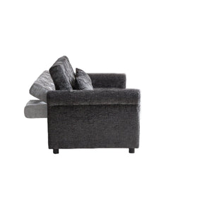 Loveseat Sofa Bed, Pull - Out Couch Sleeper & 2 Pillows