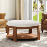 Modern Large Round Ottoman Coffee Table
