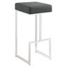 Upholstered Bar Stool With High-Shine Legs