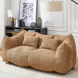 Comfortable Dual Beanbag Chair With High Resilience Foam Core For 2 People