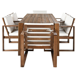 TREXM Patio Table and Chairs Set, 7-Piece Outdoor Dining Set for 6