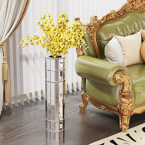 29.92" Tall Floor Vase Mirrored