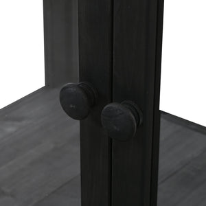 TOPMAX Patio Mini Wood Cold Frame Greenhouse with Wheels