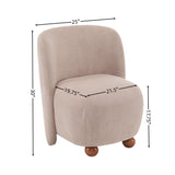 Modern Low Back Accent Upholstered Armless Living Room Chairs