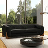 Alpine Luxurious Upholstery Sherpa Sofa with Removable Cushions - Available in White, Black, or Dark Green