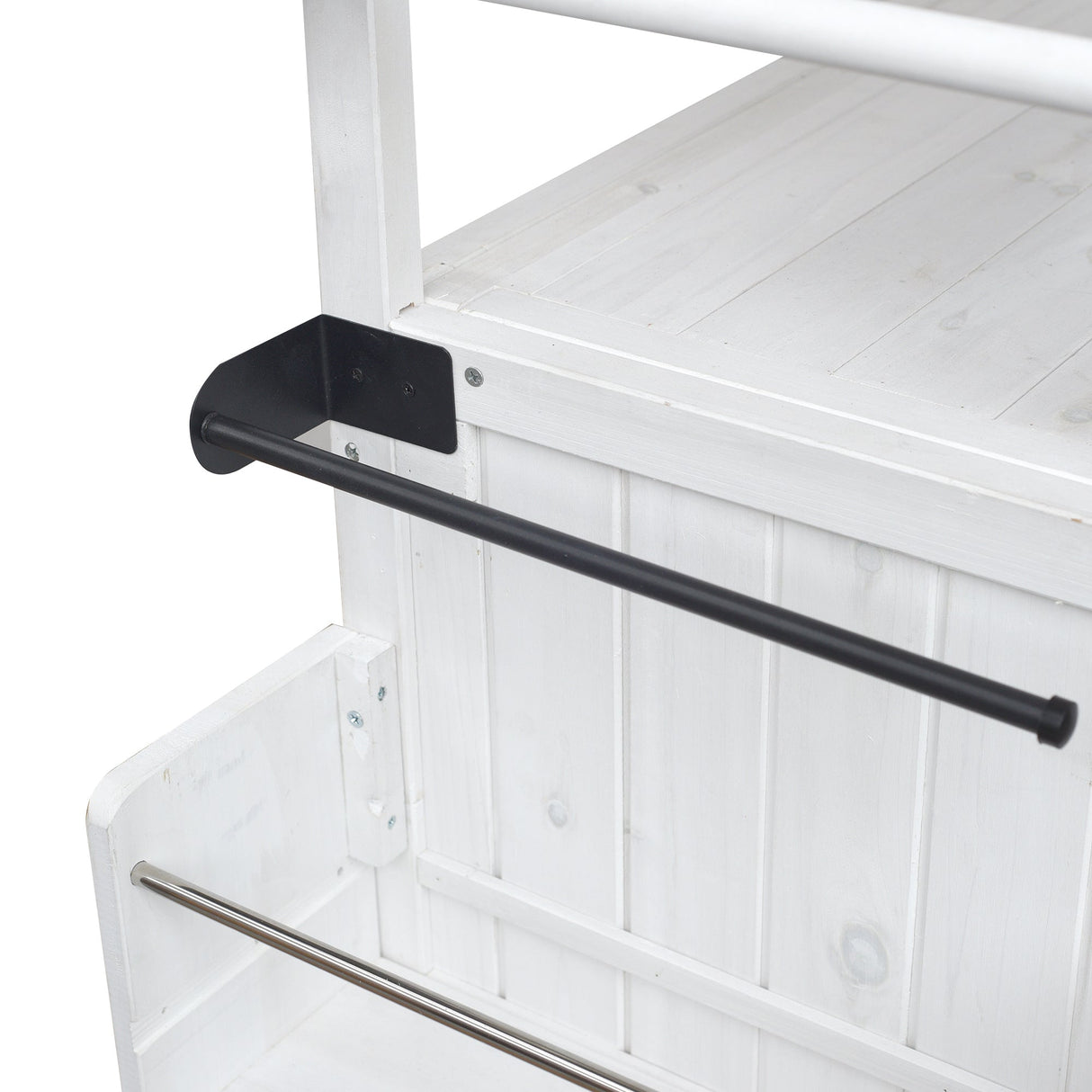 Foldable Outdoor Kitchen Island Patio Cart with Storage