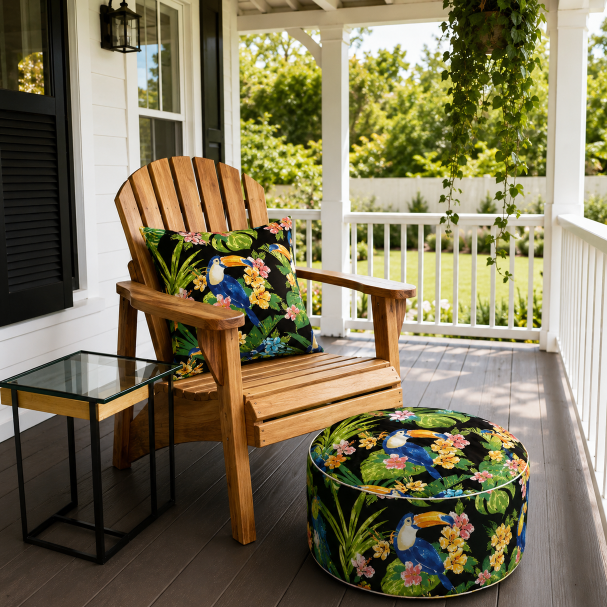 Outdoor Inflatable Ottoman 21"x21"x9"