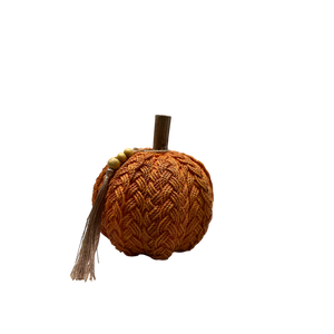 Burnt Orange Braided Harvest Pumpkin