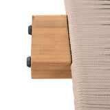 Outdoor Chaise Lounge Chair with Acacia Wood and Adjustable Backrest