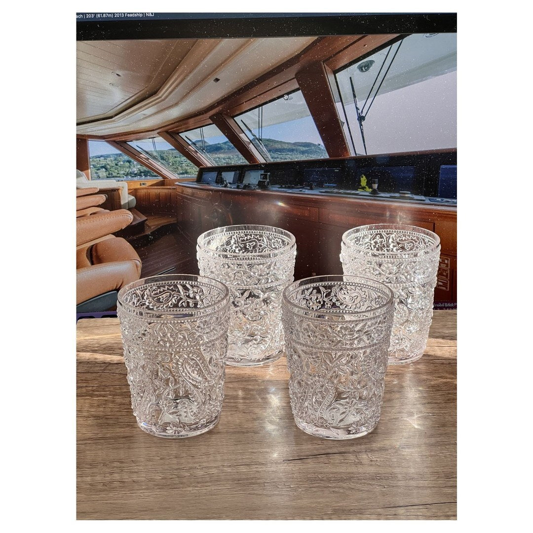 Paisley-Acrylic-Glasses-Drinking-Set-of-4-DOF-(13oz),-Plastic-Drinking-Glasses,-BPA-Free-Cocktail-Glasses,-Drinkware-Set,-Drinking-Water-Glasses-Drinkware-Sets