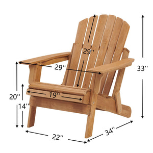 Oversize Wooden Outdoor Folding Adirondack Chair