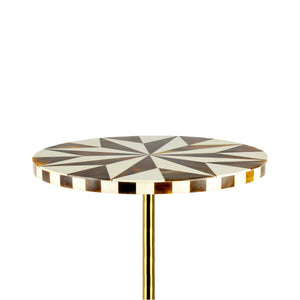 Calix Contemporary Minimalist Metal/Cork Round End Table
