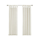 Twist Tab Lined Window Curtain Panel White 50x108'