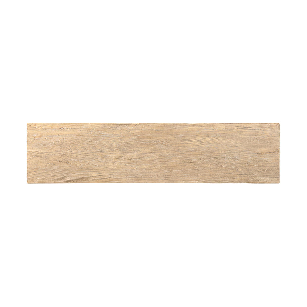 Calder 60' Solid Reclaimed Elm Plinth Console Table, Heritage Light Natural Brown